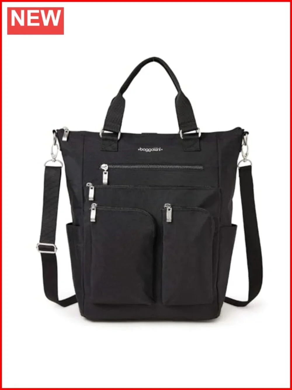 Convertible 3-in-1 Tote Backpack RFID Blocking Nylon Travel Purse
